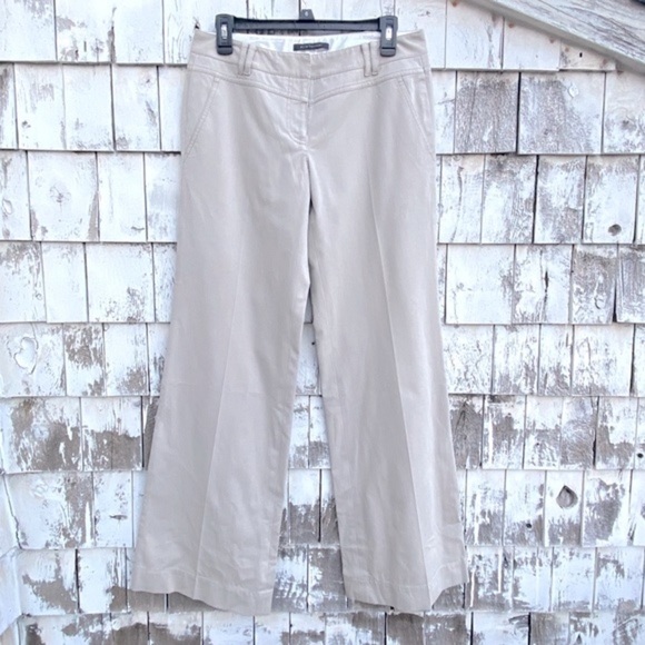 ELIE Tahari Flare Leg Cotton Blend Pants - Picture 2 of 8
